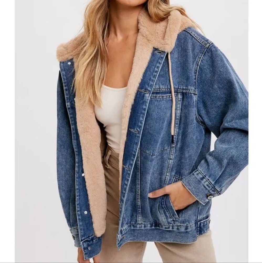 Shearling Lined Denim Jacket